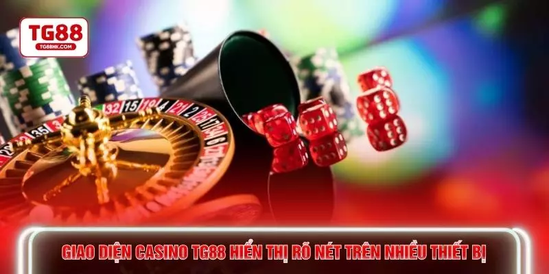 Giao diện casino TG88 hiển thị rõ nét trên nhiều thiết bị