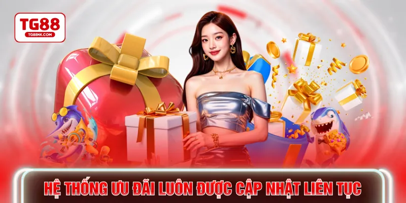 Hệ thống ưu đãi luôn được cập nhật liên tục