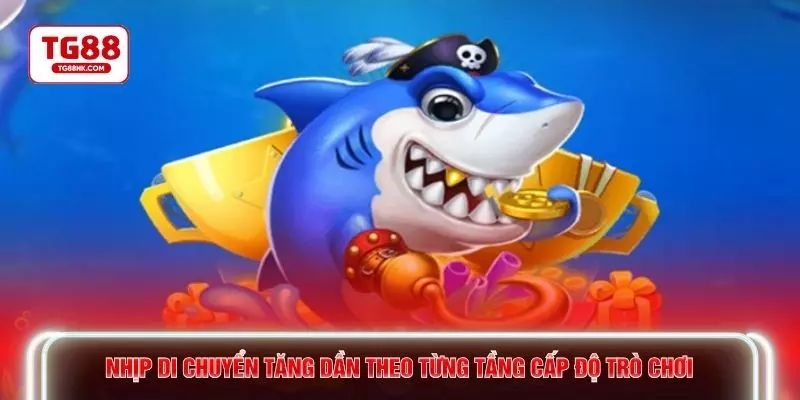 Nhịp di chuyển tăng dần theo từng tầng cấp độ trò chơi